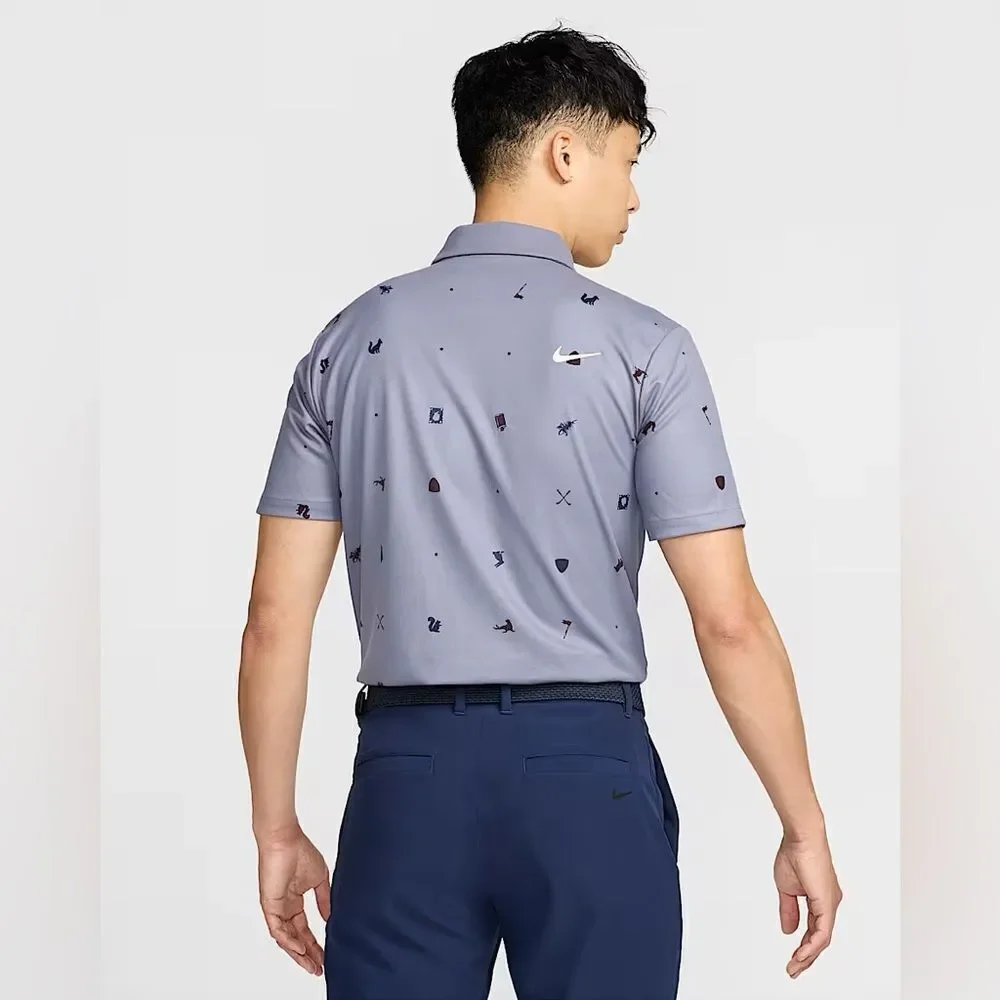 Nike Golf Polo Mens Dri-FIT Tour Icon All Over Print